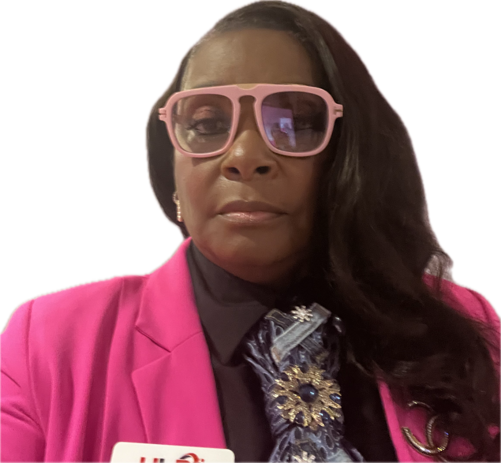 Pink blazer executive portrait